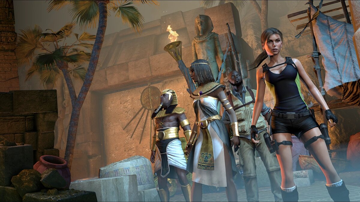 Lara Croft and the Temple of Osiris — Черно-желтая майка