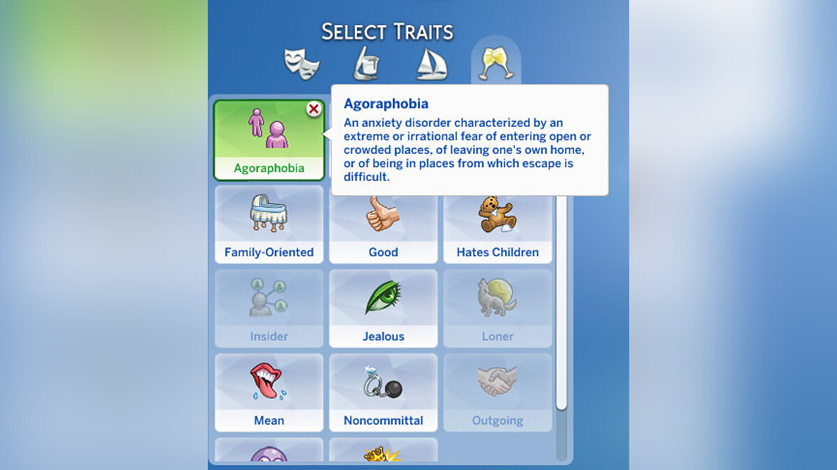 The Sims 4 — Черта характера - Агорафобия 2.0