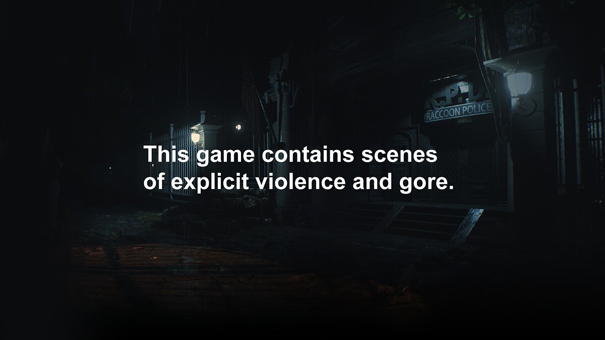 Resident Evil 2 — Классический стартовый экран