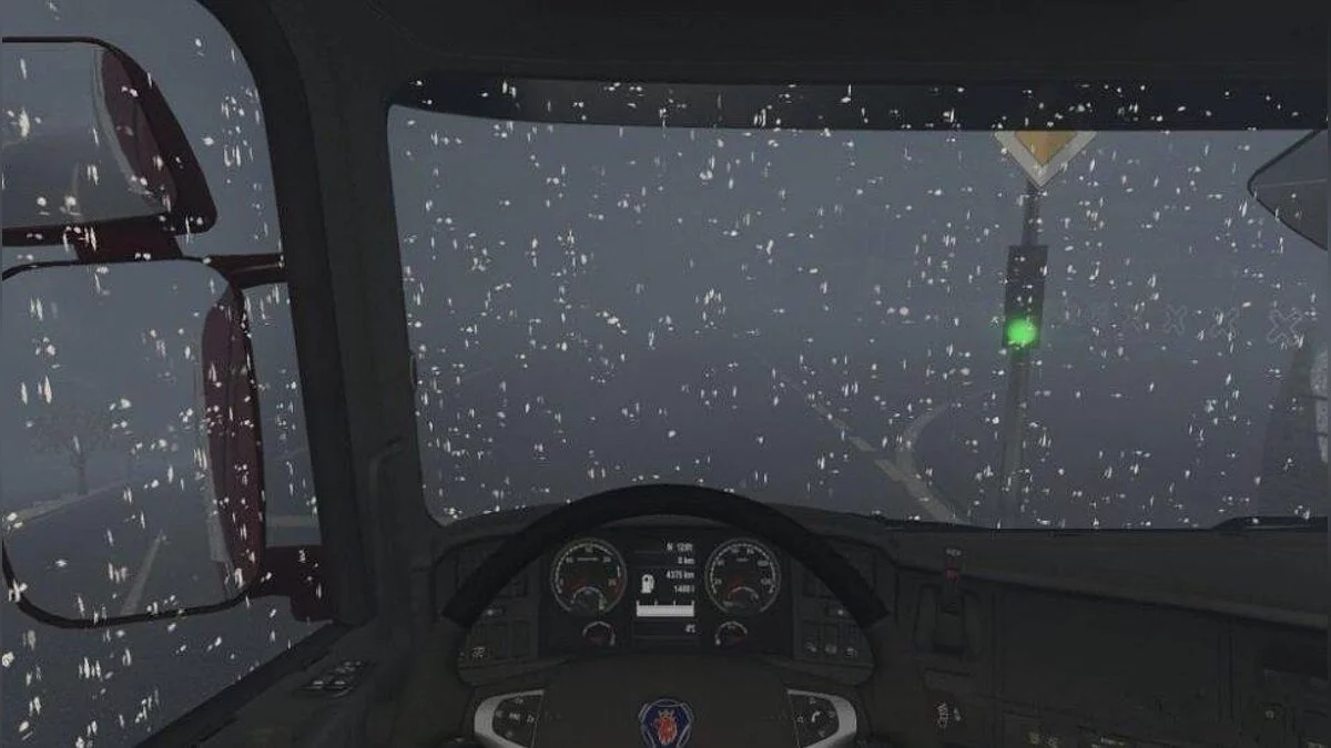Euro Truck Simulator 2 — Реалистичный снегопад v1.0