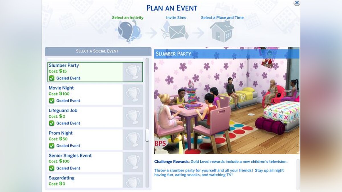 The Sims 4 — Мод на Пижамную вечеринку
