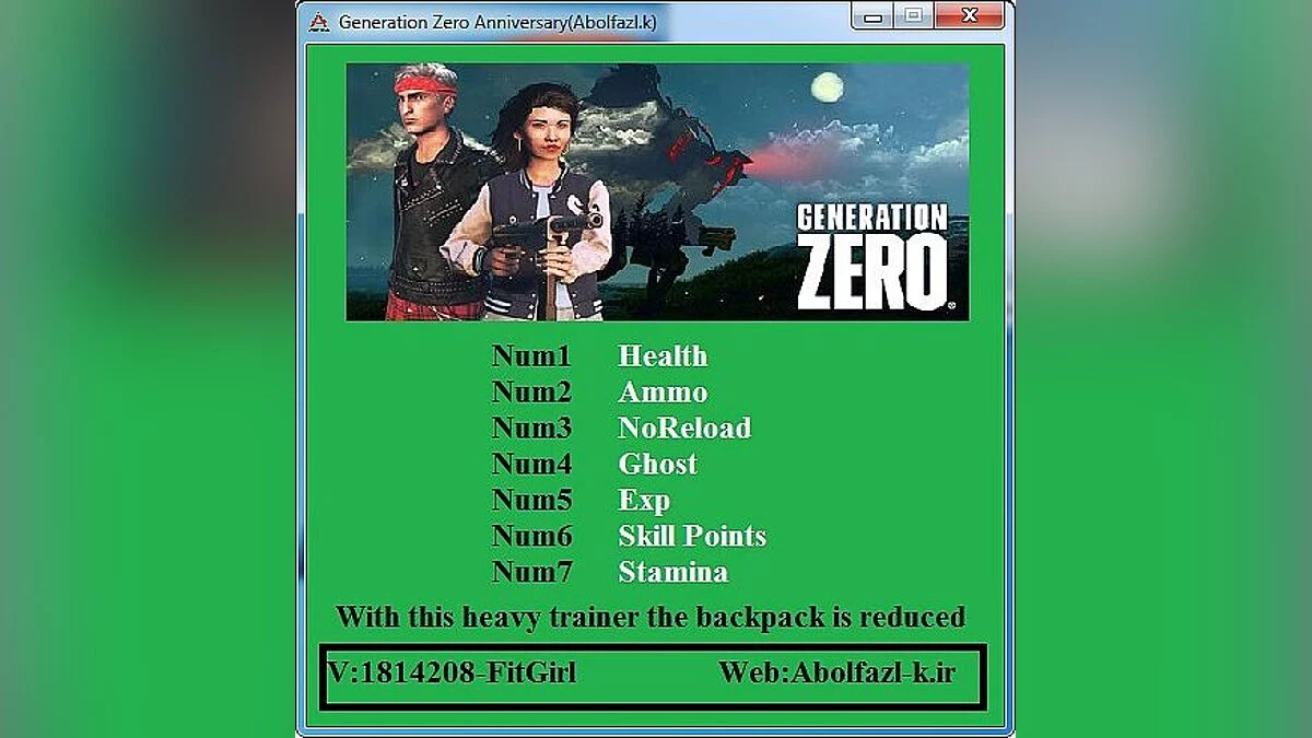 Generation Zero — Трейнер (+7) [1814208(Update 2)]