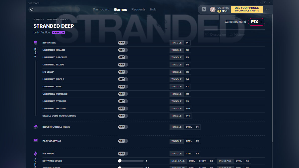 Stranded Deep — Трейнер (+19) от 01.04.2020 [WeMod]