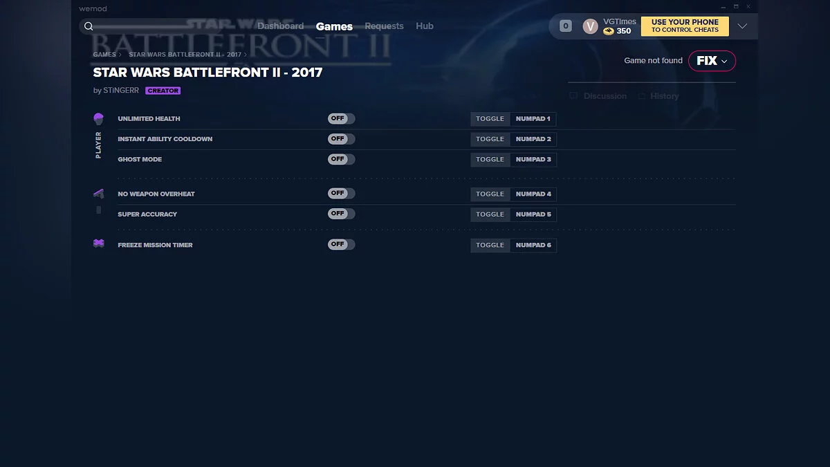 Star Wars: Battlefront 2 — Трейнер (+6) от 03.04.2020 [WeMod]