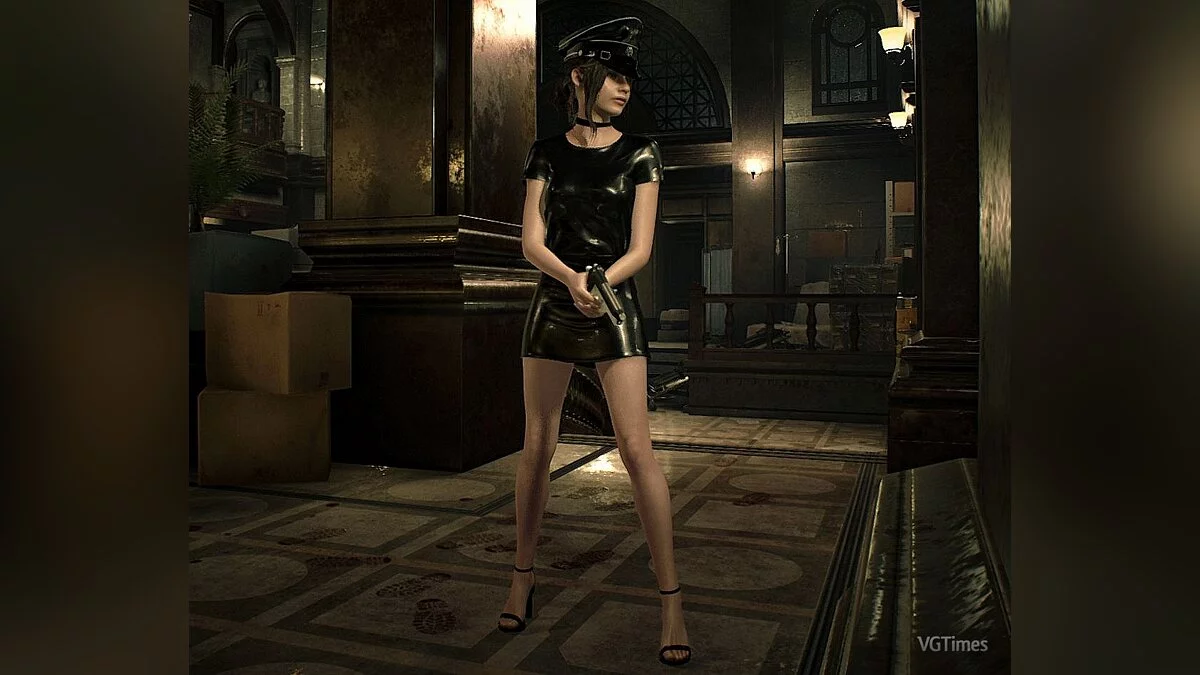 Resident Evil 2 — Кожаное платье с фуражкой