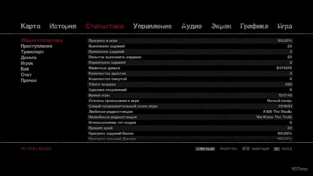 Grand Theft Auto 4: The Lost and Damned — Сохранение (Вся игра пройдена на 100%) [Steam / Rockstar-Лицензия]