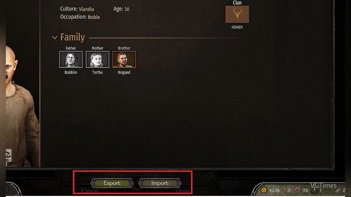 Mount & Blade 2: Bannerlord — Экспорт и импорт персонажей