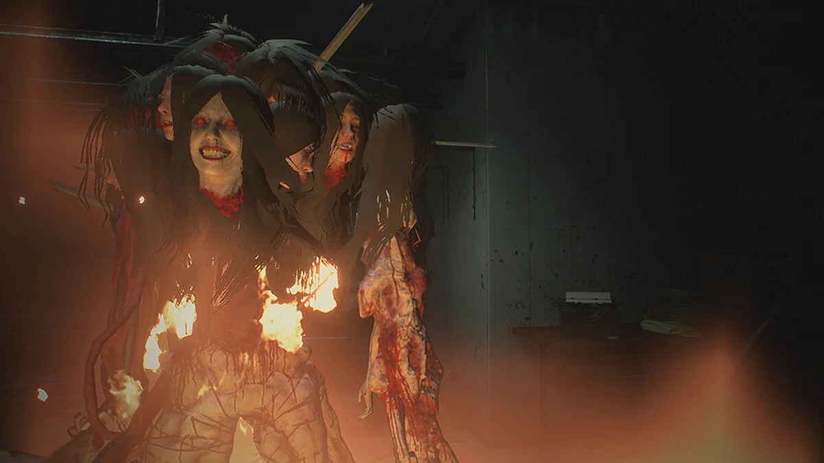 Resident Evil 2 — Замена Мистера Х устрашающим существом из The Evil Within 2