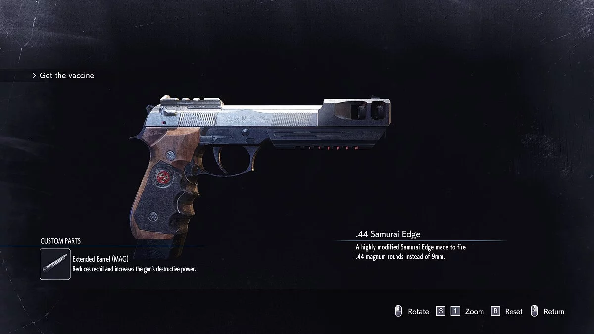 Resident Evil 3 — Пистолет Samurai Edge калибра 44