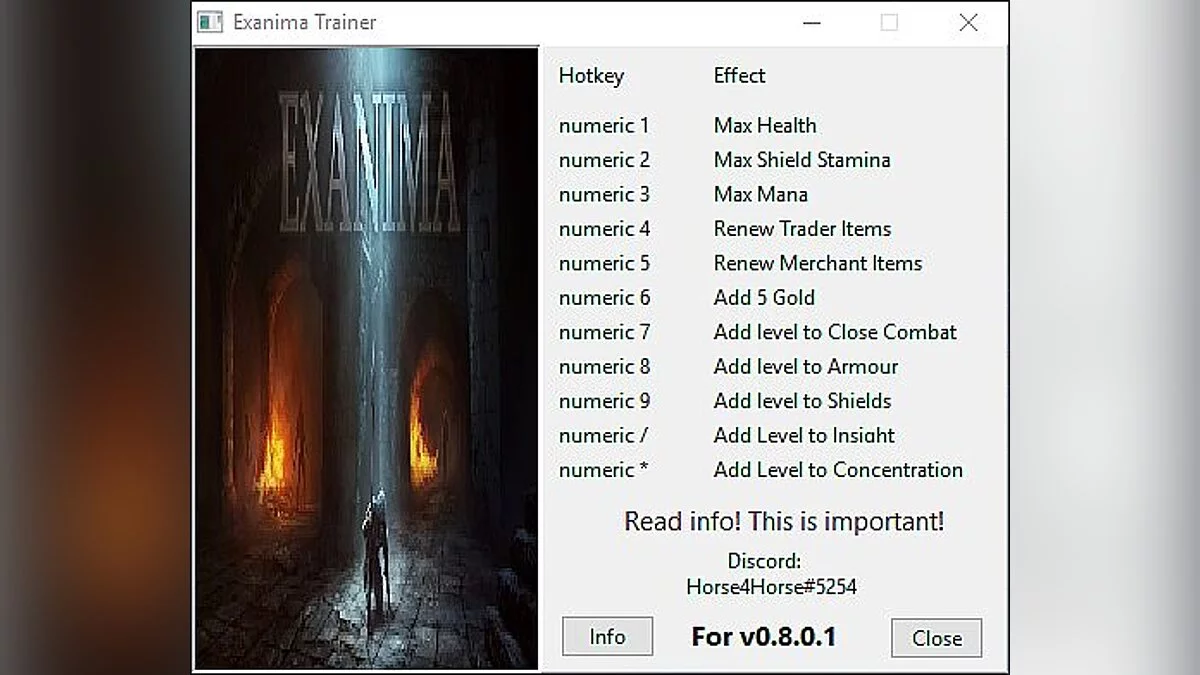 Exanima — Трейнер (+9) [0.8.0.1]