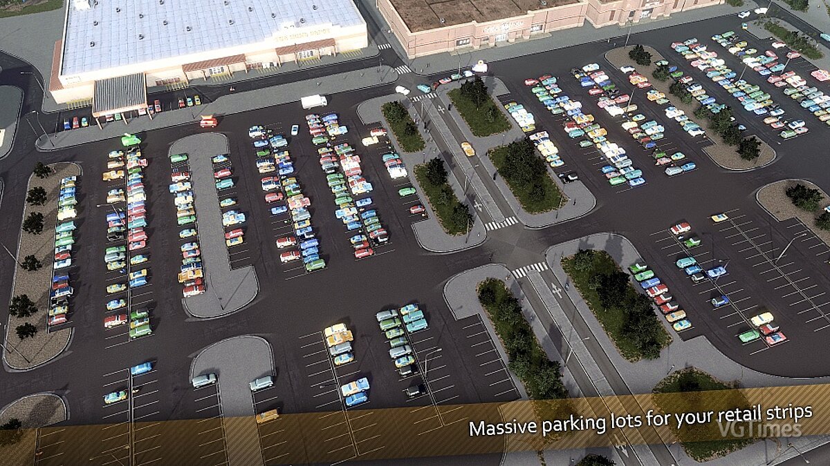 Cities: Skylines — Parking Lot Roads для версии 1.13.0-f7 — добавление парковочных зон