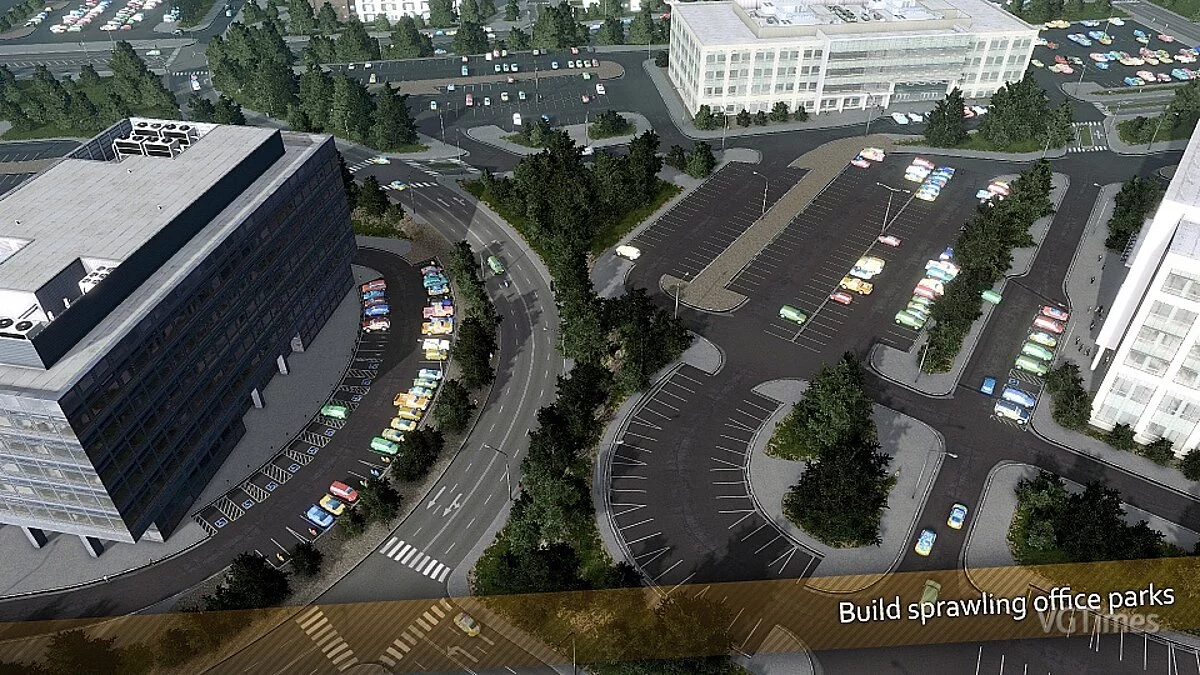 Cities: Skylines — Parking Lot Roads для версии 1.13.0-f7 — добавление парковочных зон