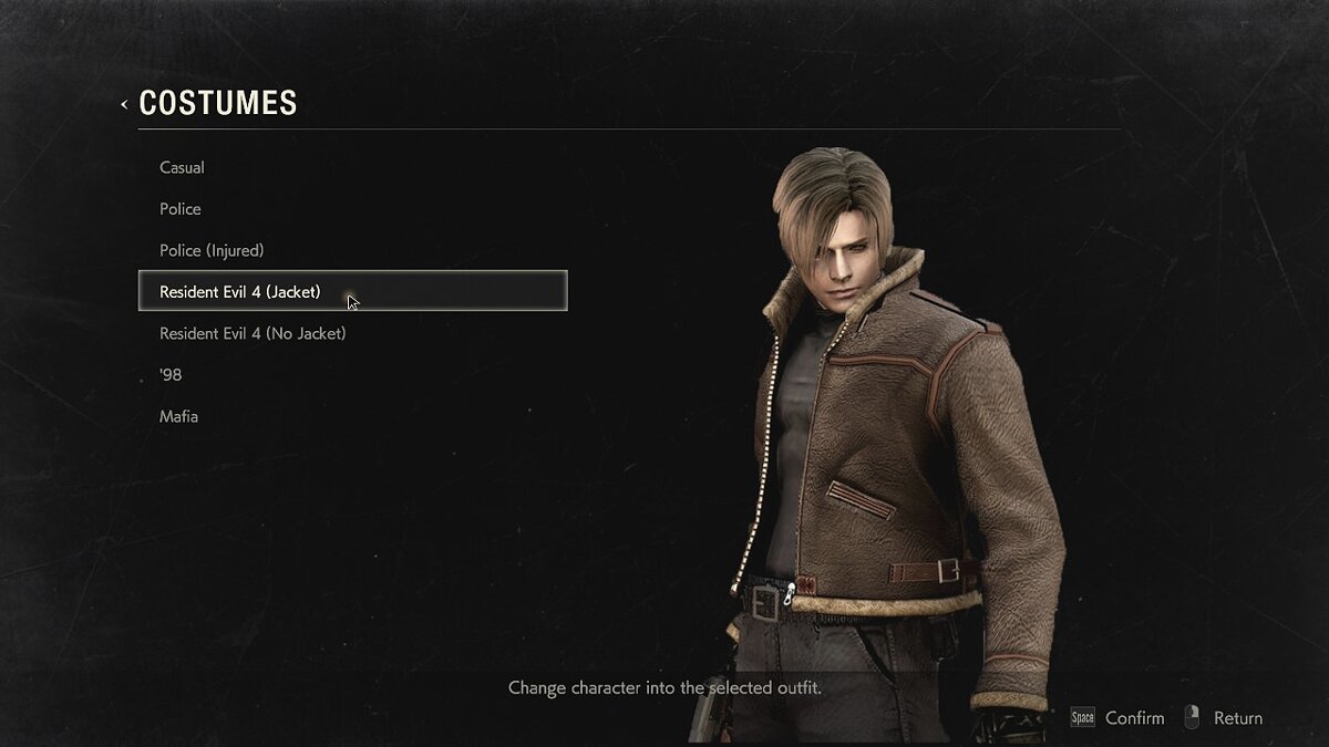 Resident Evil 4 Remake куртка Леона
