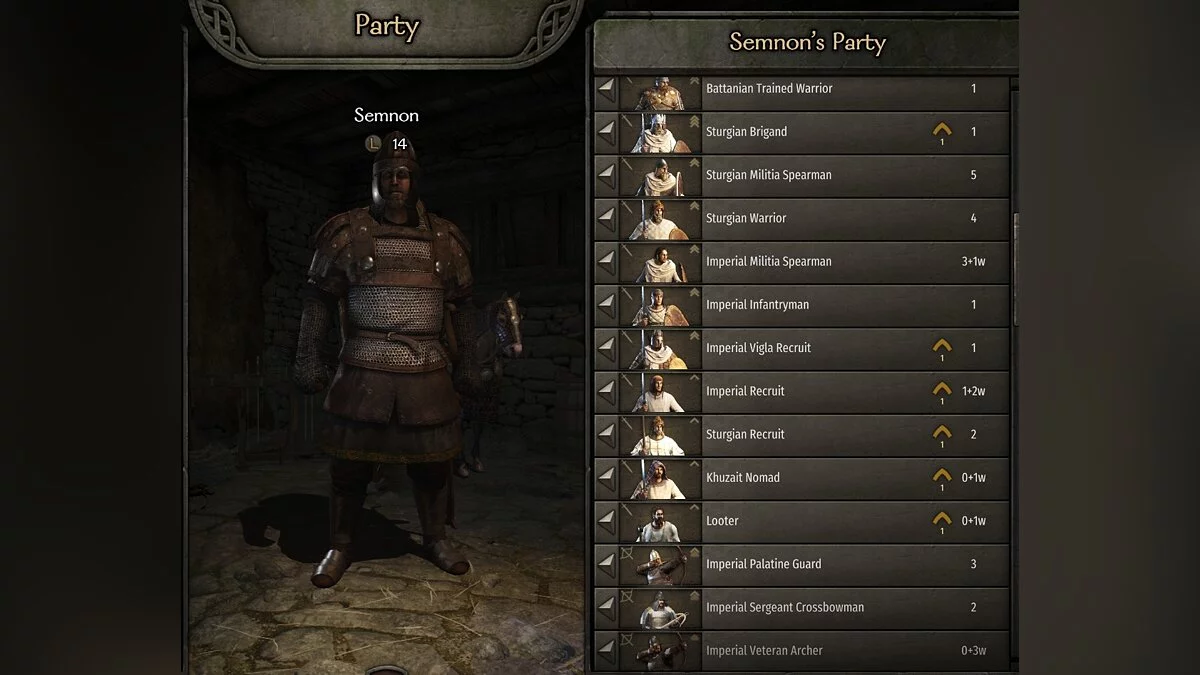 Mount & Blade 2: Bannerlord — Сортировка юнитов