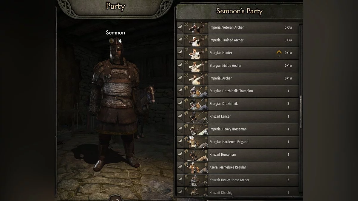 Mount & Blade 2: Bannerlord — Сортировка юнитов
