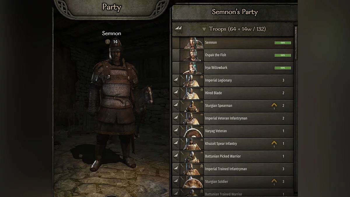 Mount & Blade 2: Bannerlord — Сортировка юнитов