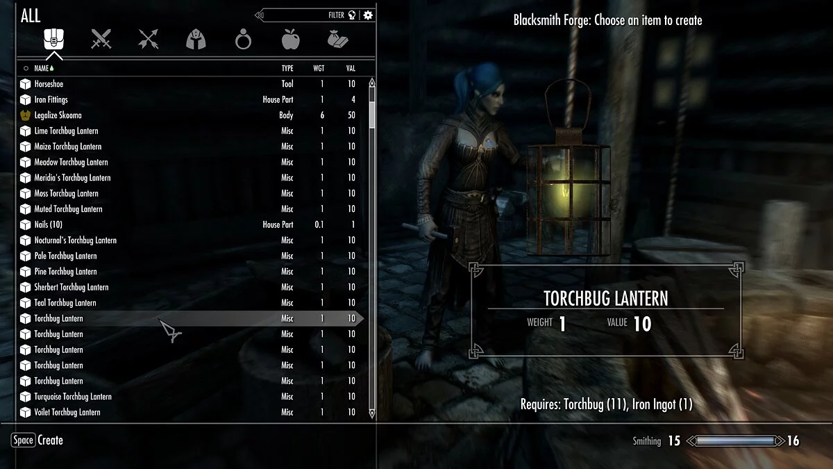 The Elder Scrolls 5: Skyrim Legendary Edition — Новые фонари для крафта