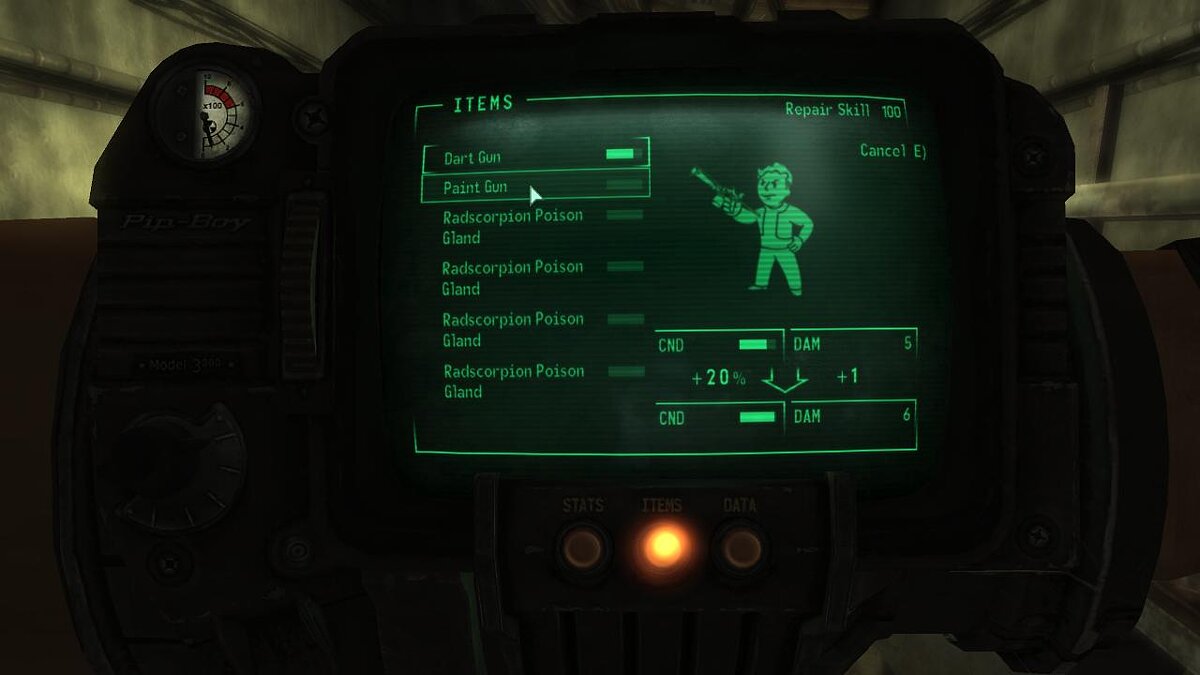 Fallout 3 — Ремонт созданного оружия