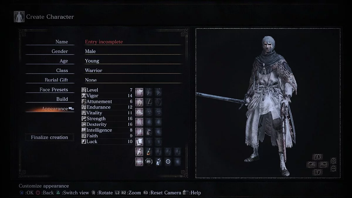 Dark Souls 3 — Классы в стиле игры "Bloodborne"