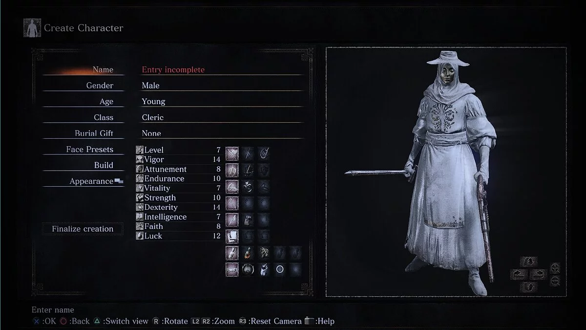 Dark Souls 3 — Классы в стиле игры "Bloodborne"