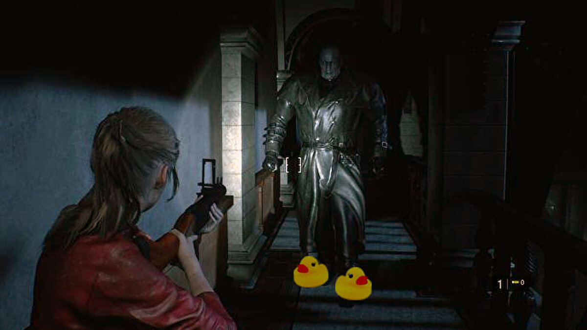 Resident Evil 2 — Смешные звуки при приближении Мистера Х