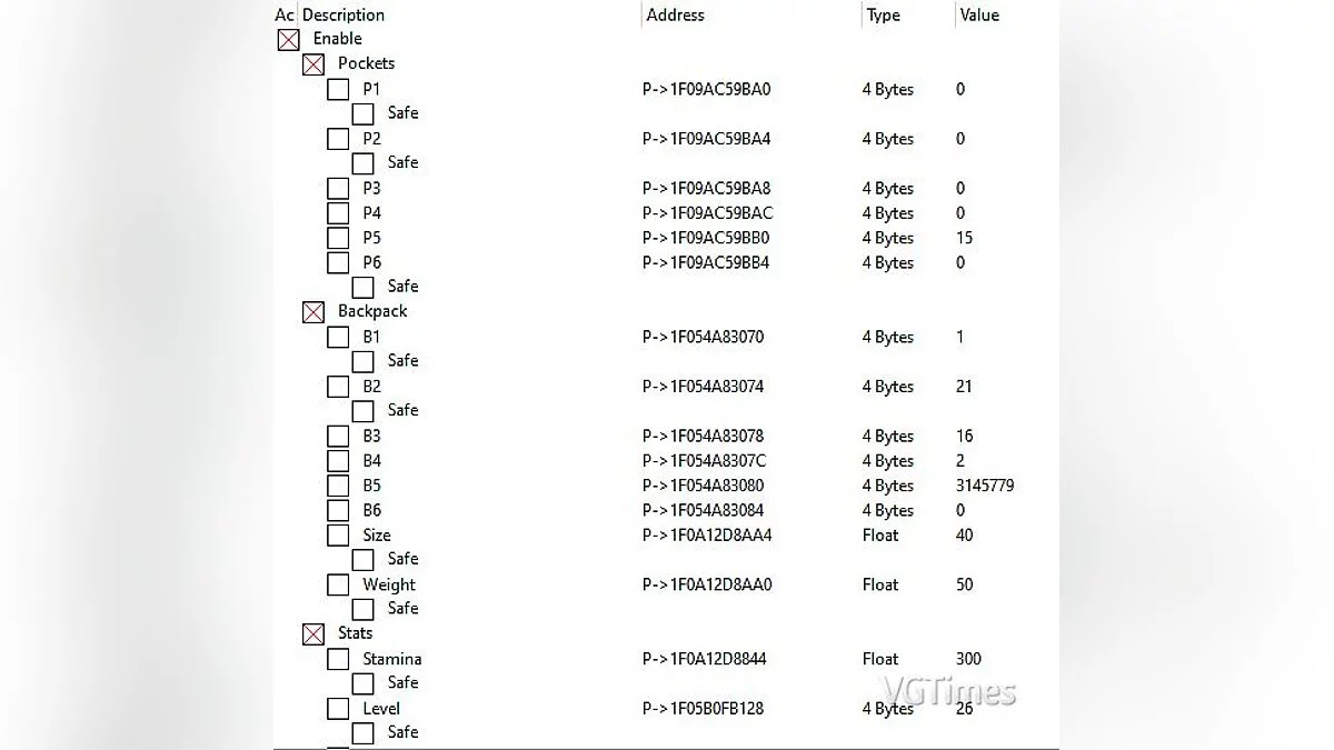 Таблица для Cheat Engine [UPD: 20.04.2020]