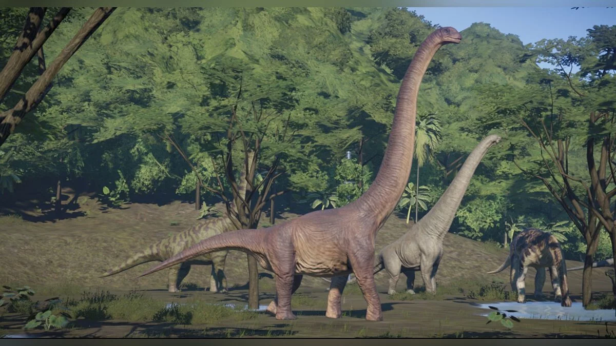 Jurassic World Evolution — Улучшенные мамэньсизавр и омейзавр