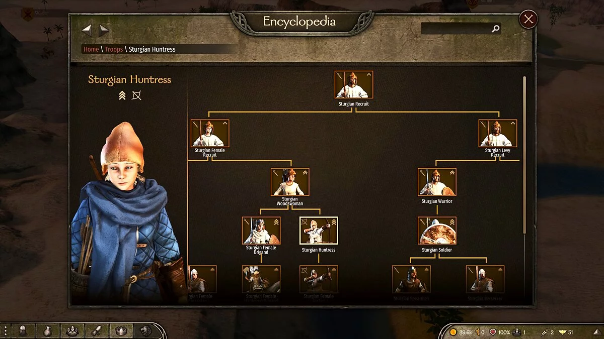 Mount & Blade 2: Bannerlord — Женские отряды для всех фракций (объеденное дерево отрядов)