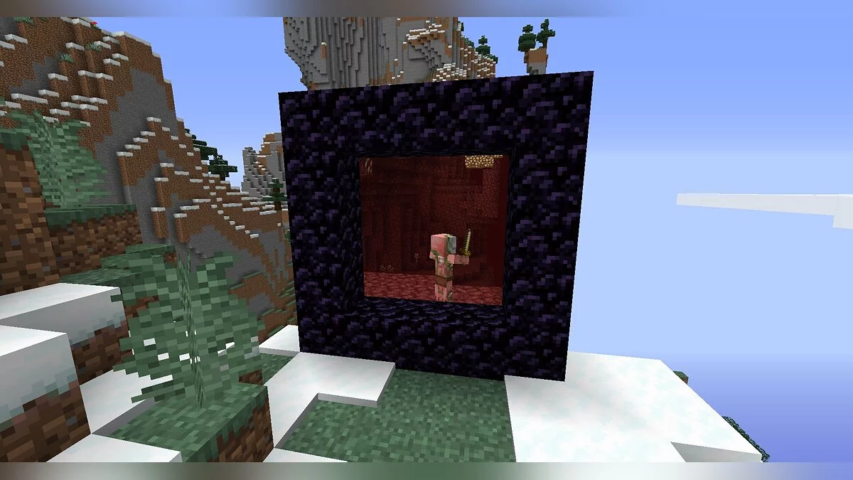 Minecraft — Возможность смотреть сквозь порталы [1.15.2] [Fabric]