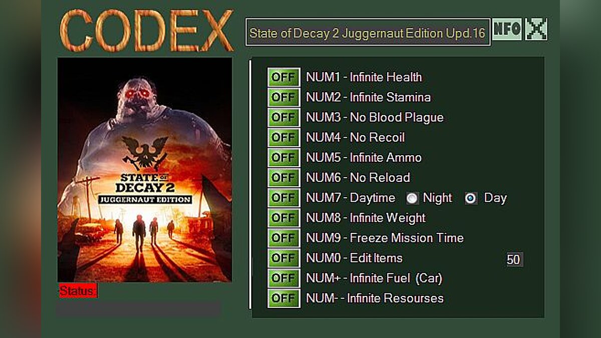State of Decay 2: Juggernaut Edition — Трейнер (+12) [Update 16]