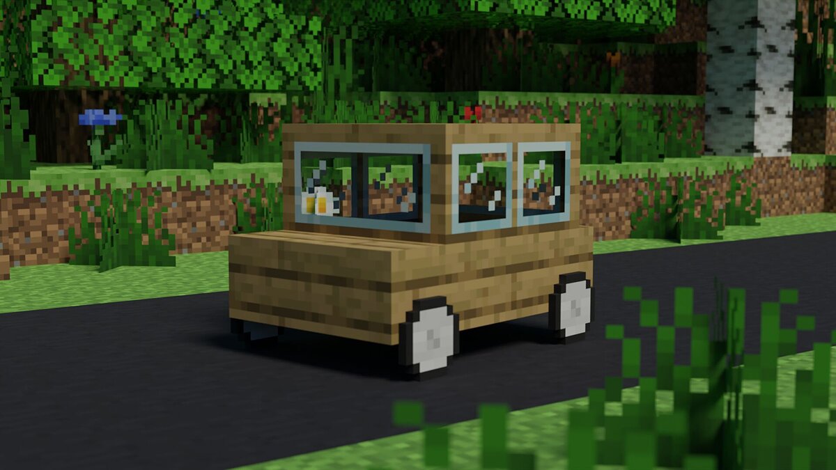 Minecraft — Ultimate Car Mod - мод на автомобили, топливо, дороги [1.15.2] [Forge]