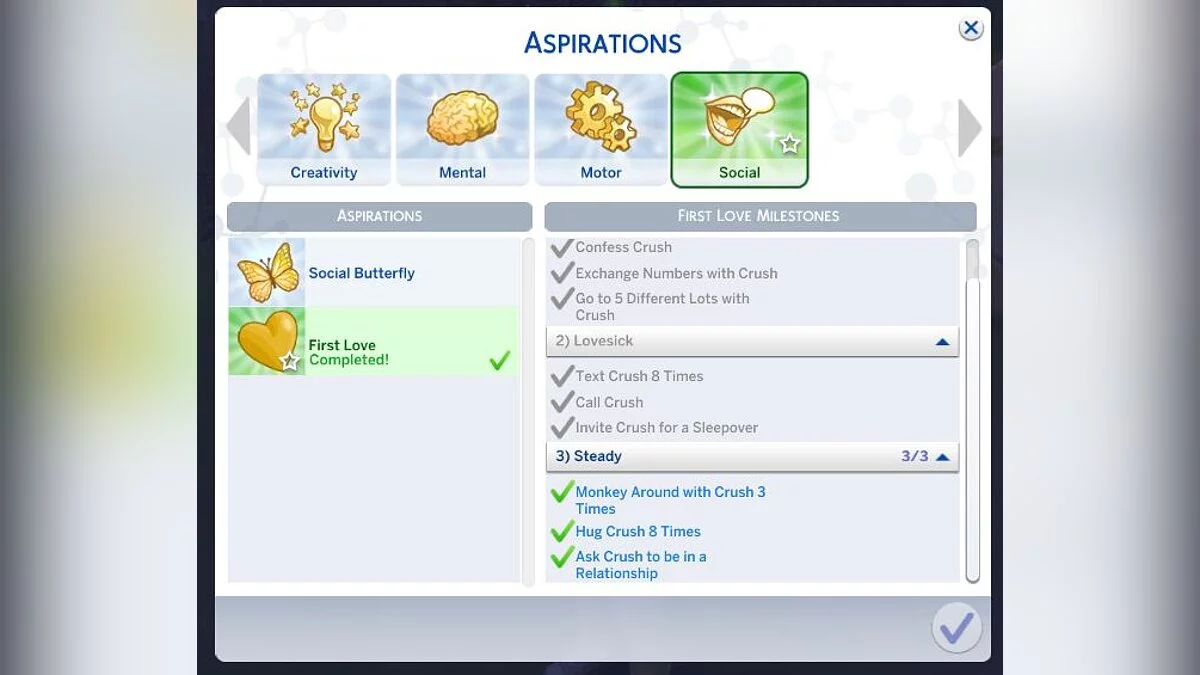 The Sims 4 — Жизненная цель - Первая любовь (для детей)