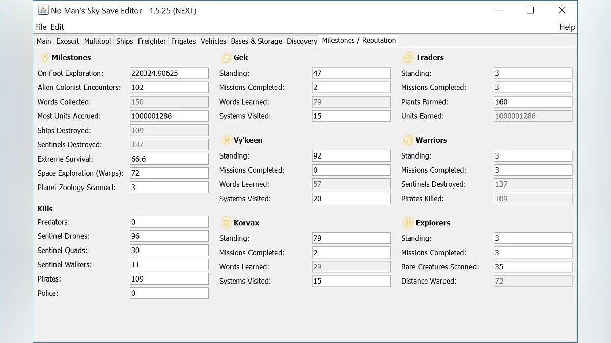 No Man&#039;s Sky — Редактор сохранений