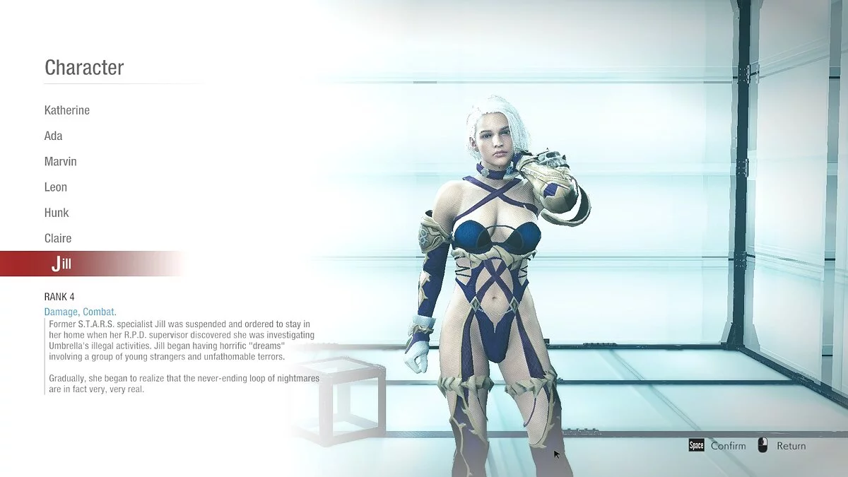 Resident Evil: Resistance — Джилл в костюме из Soul Calibur 6