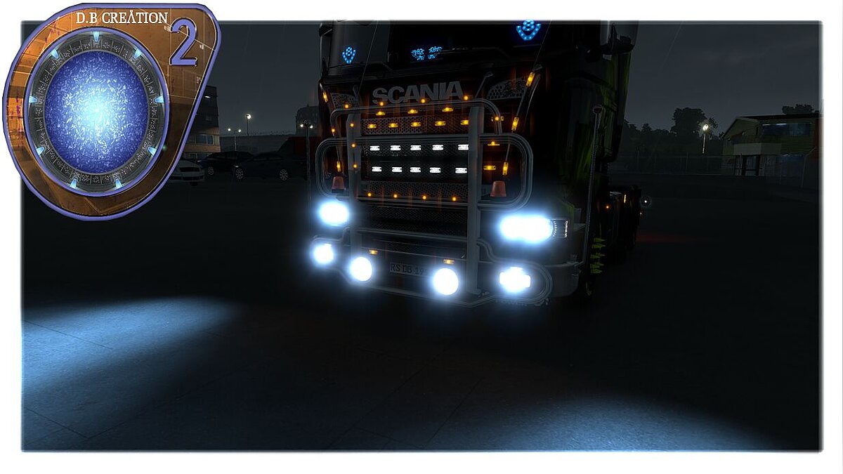 Euro Truck Simulator 2 — Realistic Xenon Mod. Ксеноновый свет фар для грузовиков ETS2 1.37.х