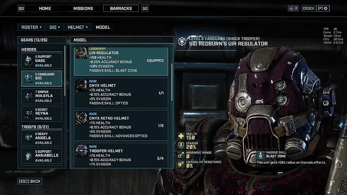 Gears Tactics — Улучшение всей брони