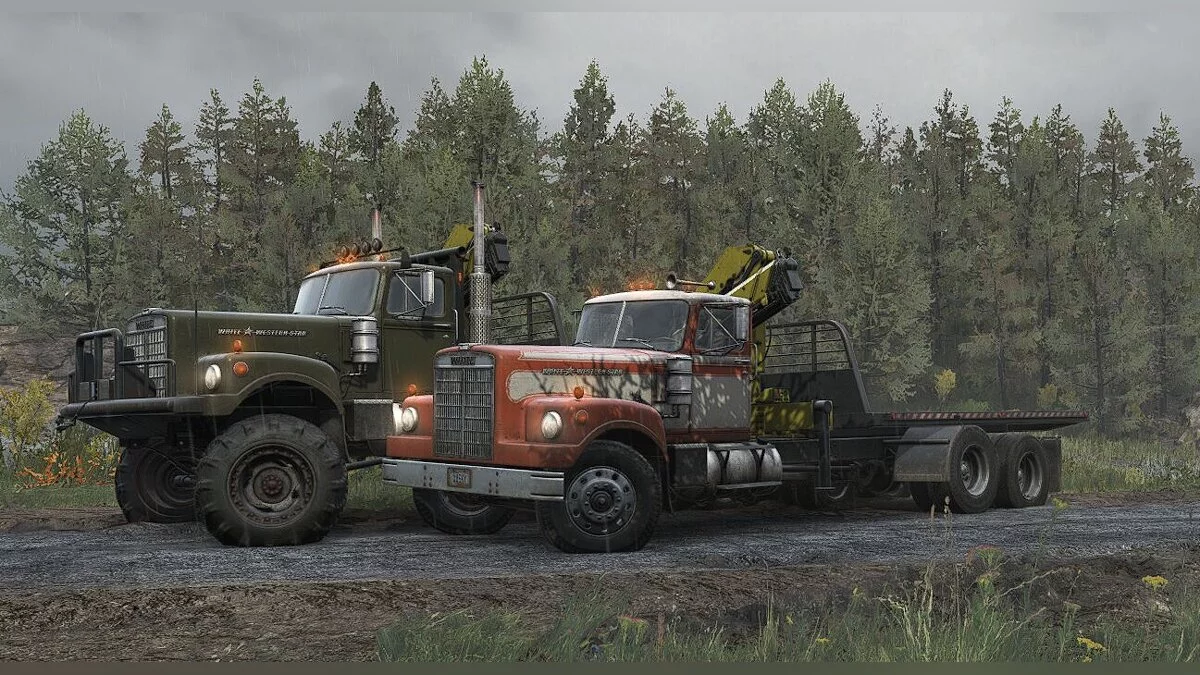 SnowRunner — White Western Star 4964 Military Edition