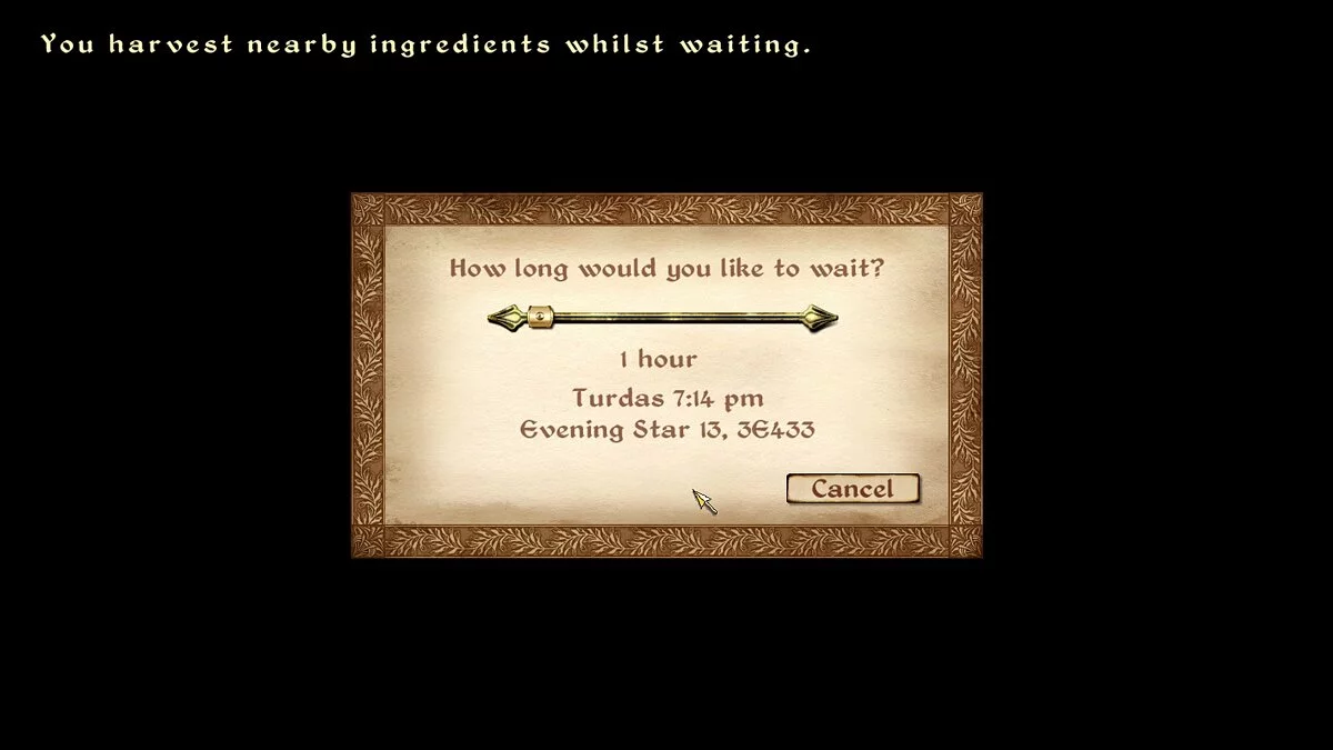 The Elder Scrolls 4: Oblivion — Сбор урожая во время ожидания