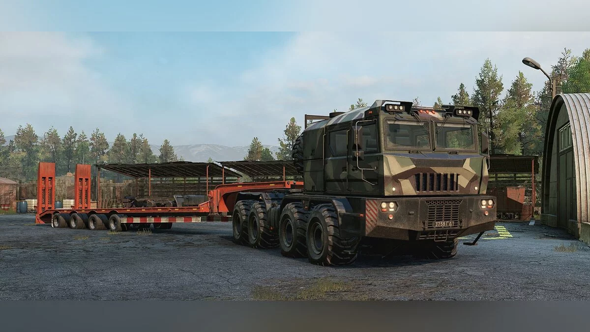 SnowRunner — KOLOB 74760 Attachments & Low Saddle Trailers