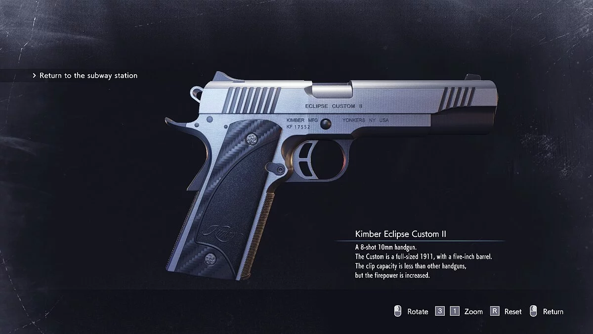 Resident Evil 3 — Пистолет Kimber Eclipse