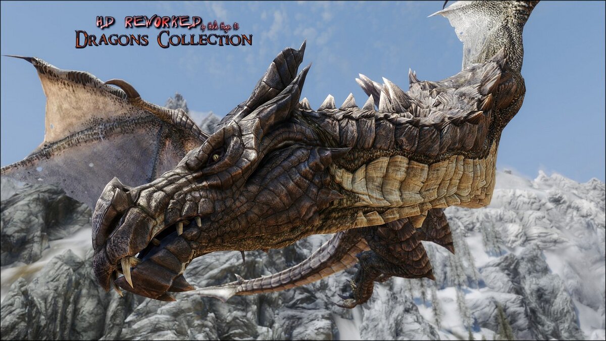 The Elder Scrolls 5: Skyrim Legendary Edition — HD драконы в 4K