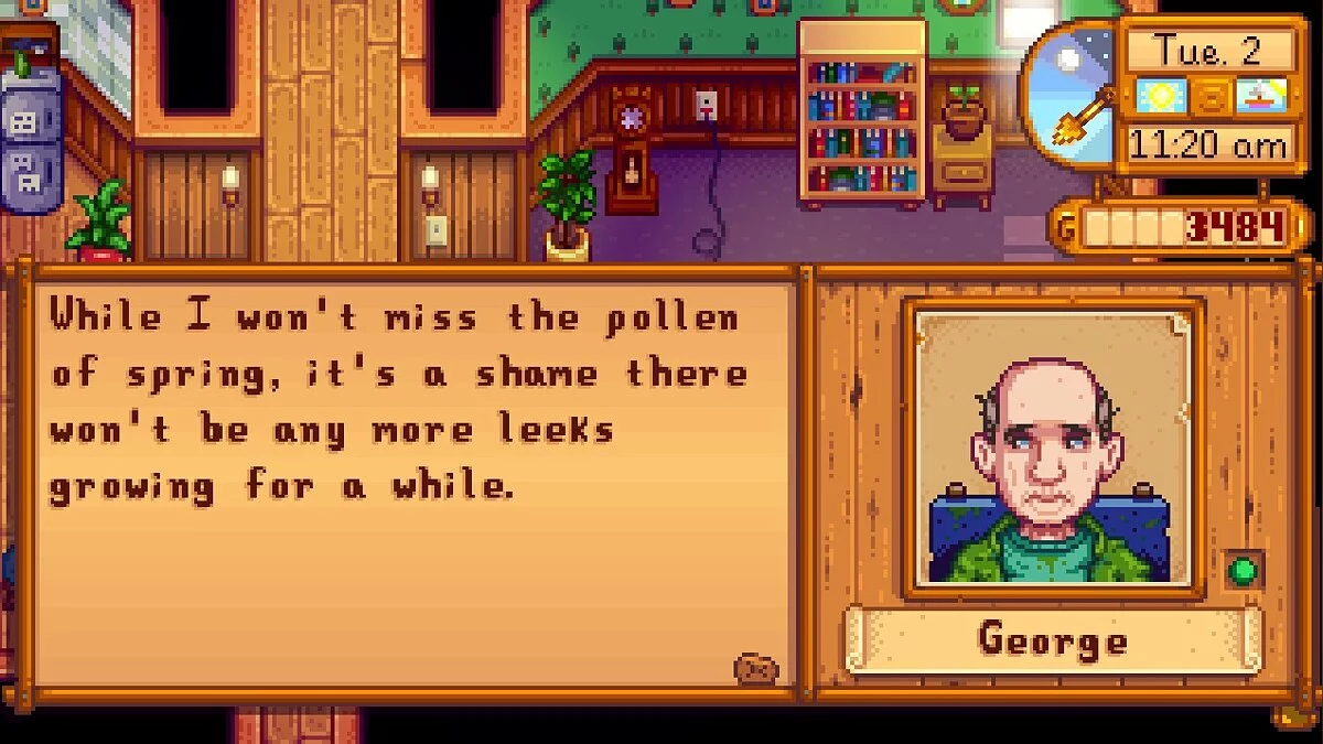 Stardew Valley — Расширенный диалог для Джорджа и Эвелин