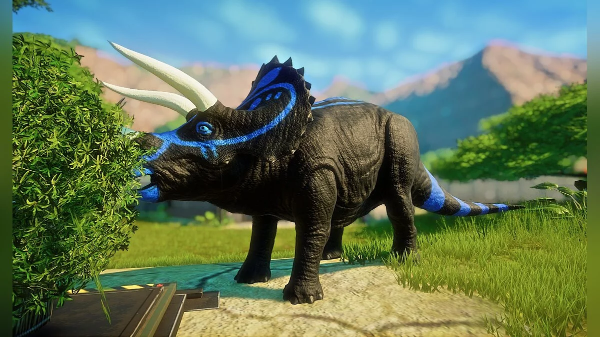 Jurassic World Evolution — Неоновый трицератопс