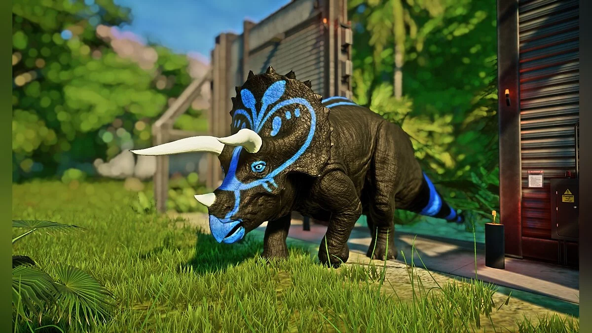 Jurassic World Evolution — Неоновый трицератопс