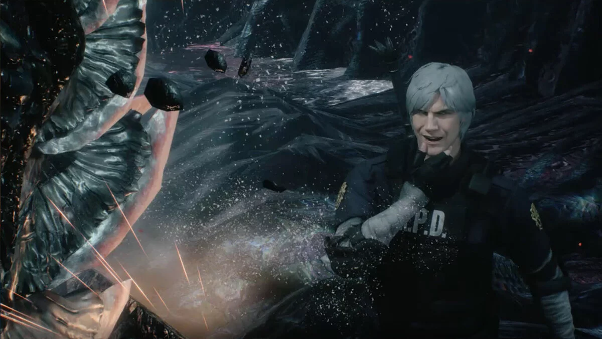Devil May Cry 5 — Данте в форме Raccoon Police Department