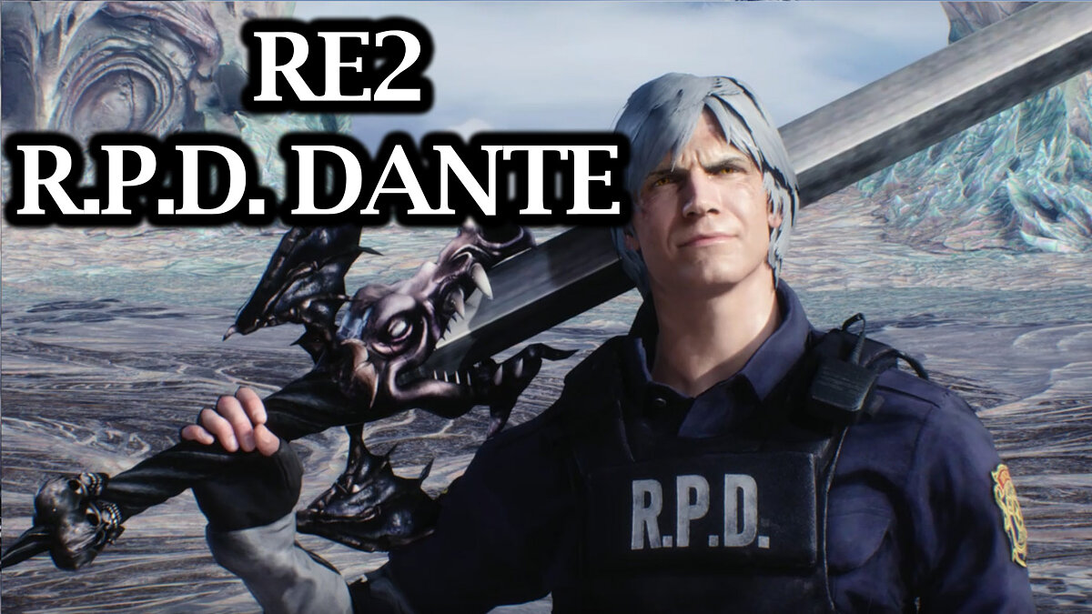Devil May Cry 5 — Данте в форме Raccoon Police Department