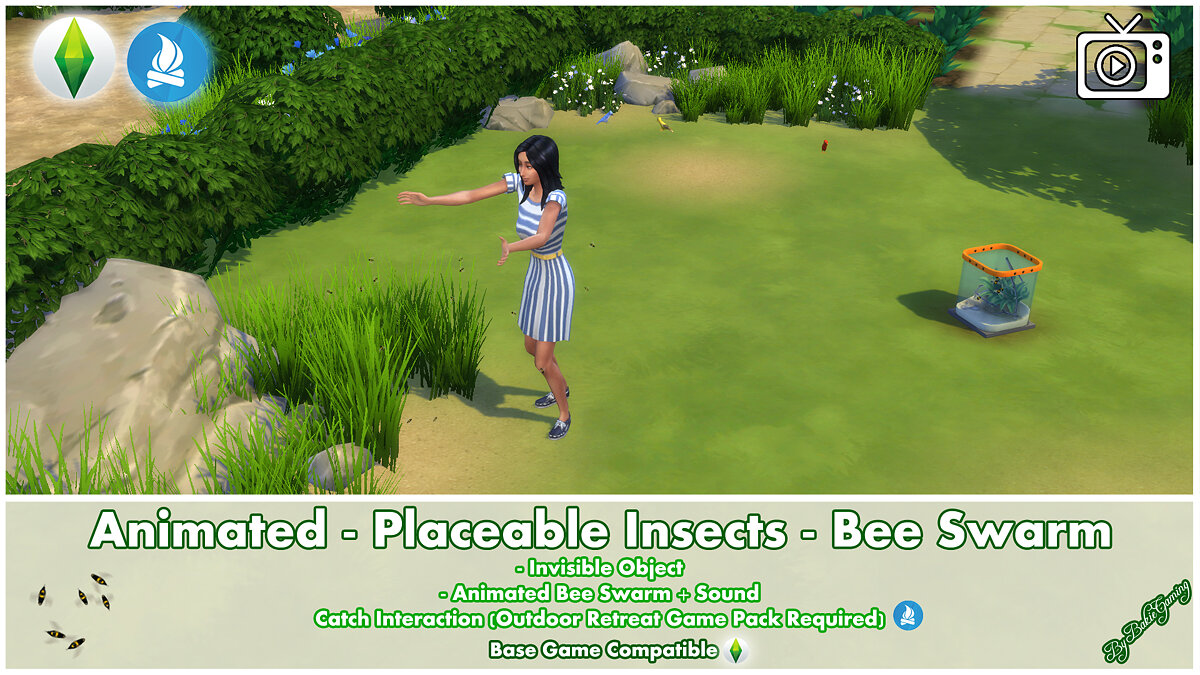 The Sims 4 — Анимированный рой пчел