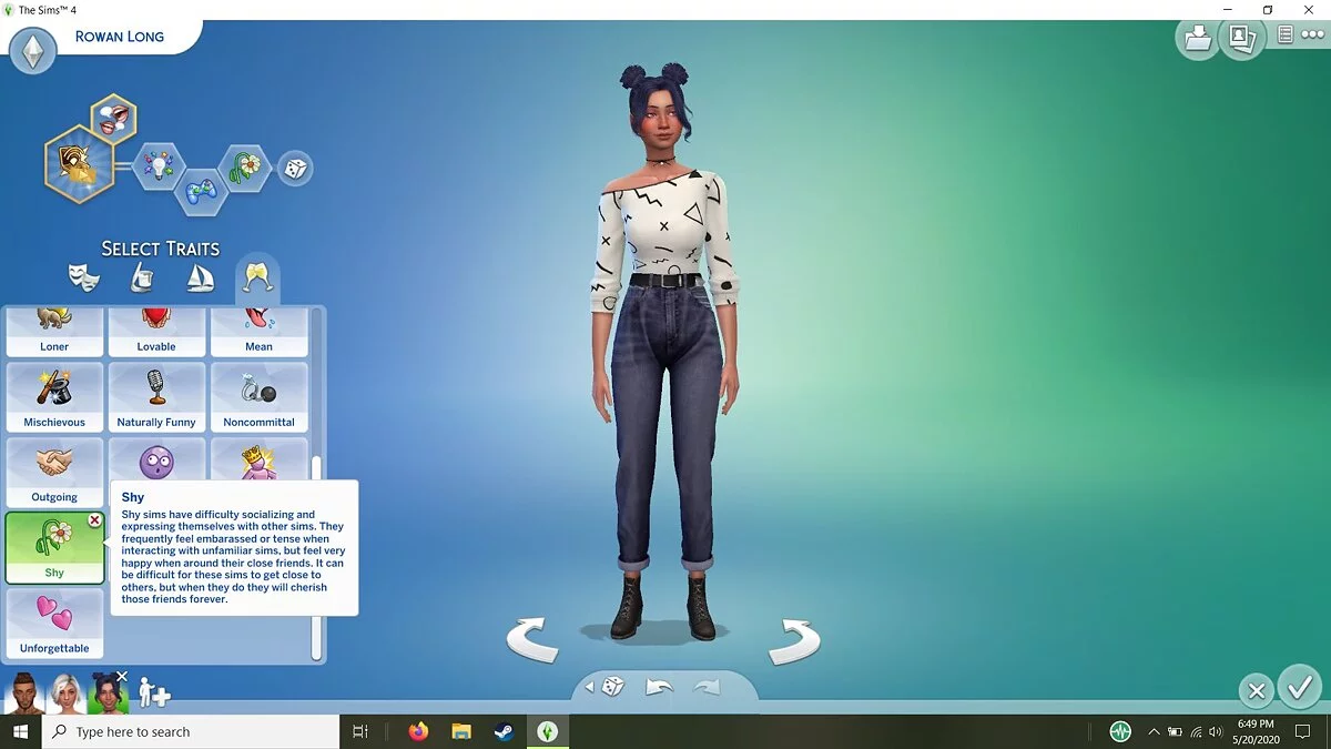 The Sims 4 — Черта характера — Застенчивость