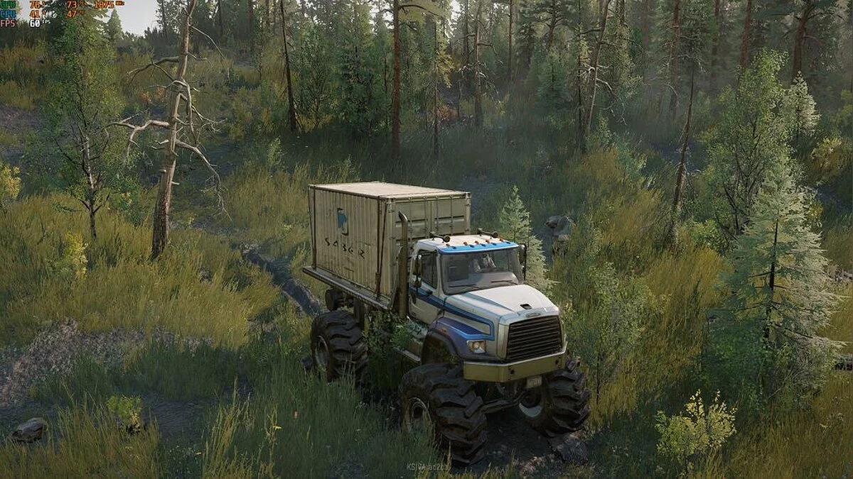 SnowRunner — Freightliner 114 с большими колесами