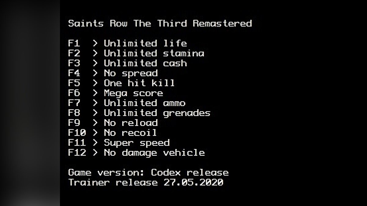 Saints Row: The Third Remastered — Трейнер (+12) [Codex]
